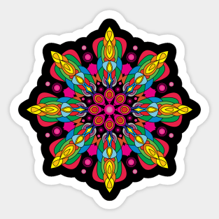 elegant colored Mandala art Sticker